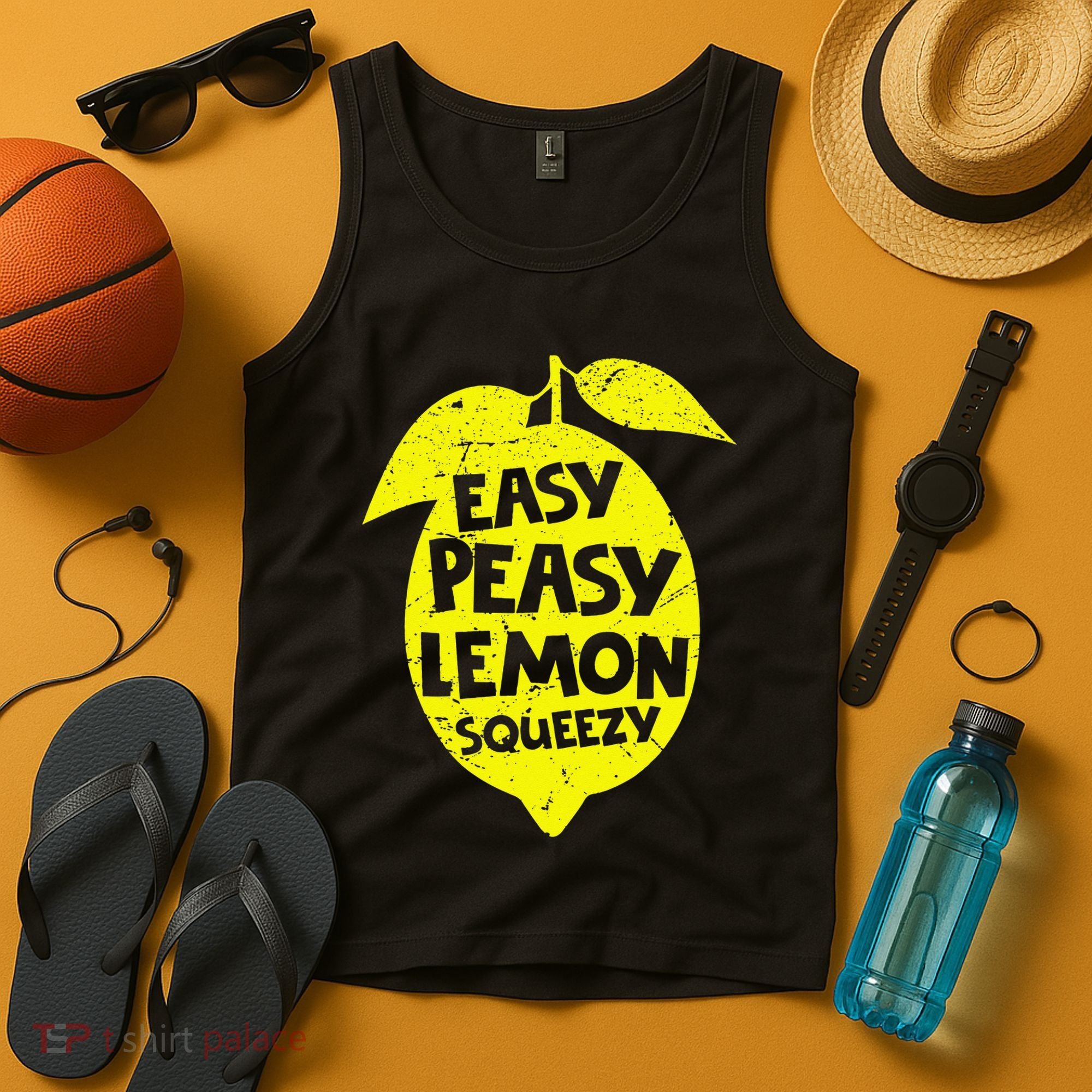 Easy Peasy Lemon Squeezy Funny Lemon Summer Lemonade Tank Top