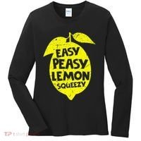 Easy Peasy Lemon Squeezy Funny Lemon Summer Lemonade Women's Long Sleeve Shirt thumb 0
