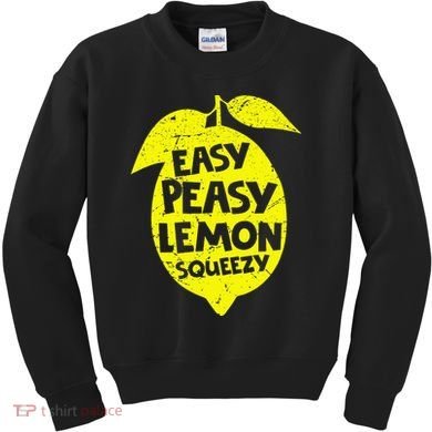 Easy Peasy Lemon Squeezy Funny Lemon Summer Lemonade Kids Sweatshirt