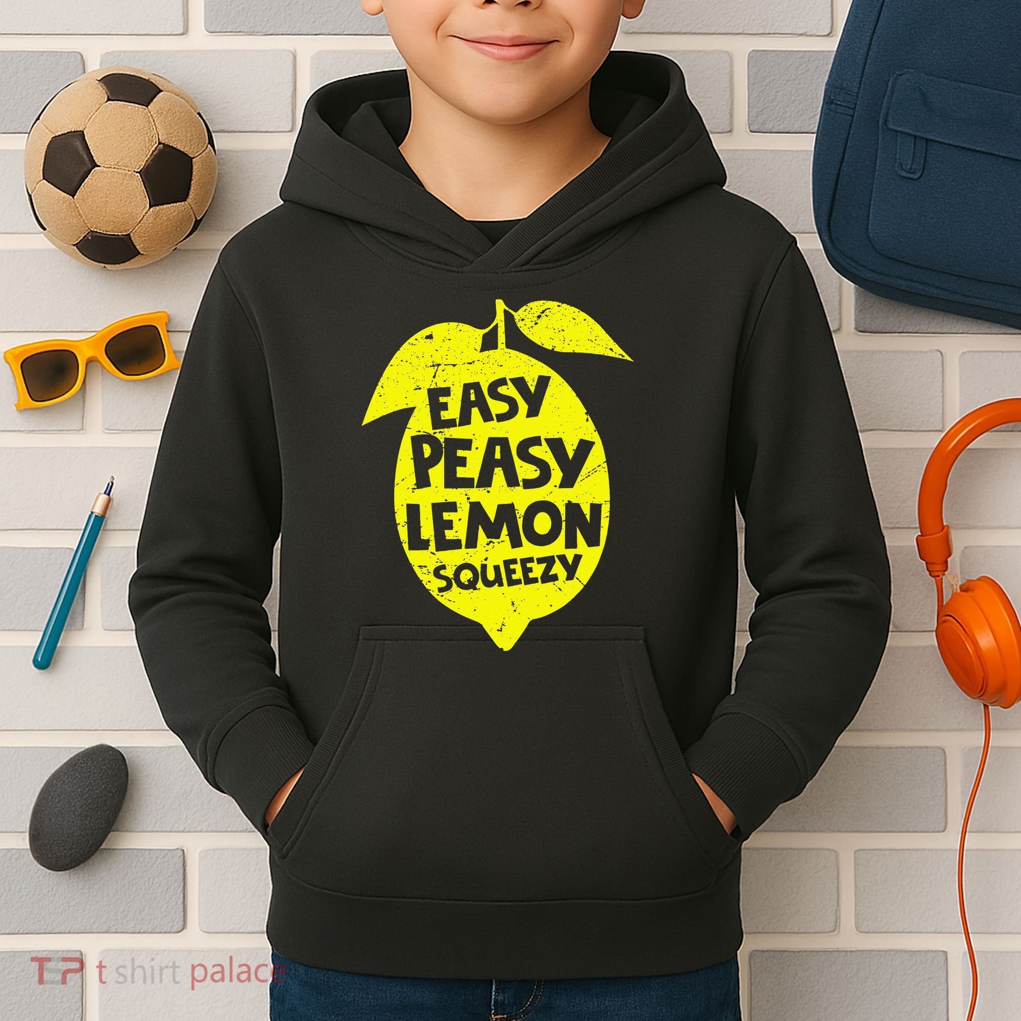 Easy Peasy Lemon Squeezy Funny Lemon Summer Lemonade Kids Hoodie