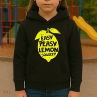 Easy Peasy Lemon Squeezy Funny Lemon Summer Lemonade Kids Hoodie thumb 3