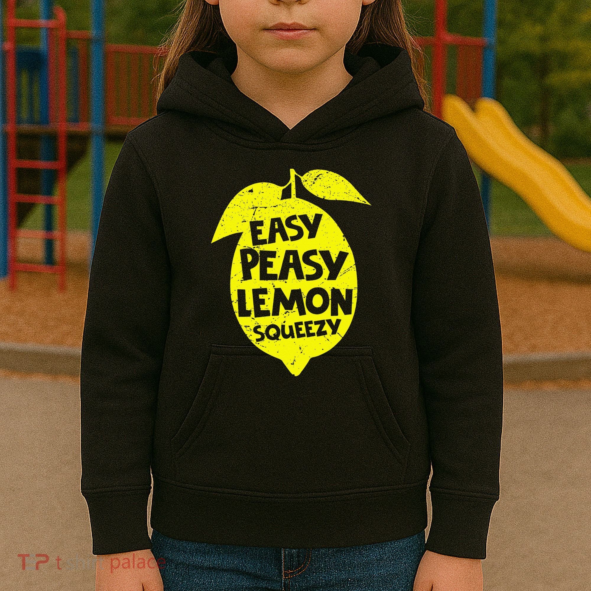 Easy Peasy Lemon Squeezy Funny Lemon Summer Lemonade Kids Hoodie