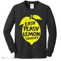 Easy Peasy Lemon Squeezy Funny Lemon Summer Lemonade Kids Long Sleeve Shirt thumb 0