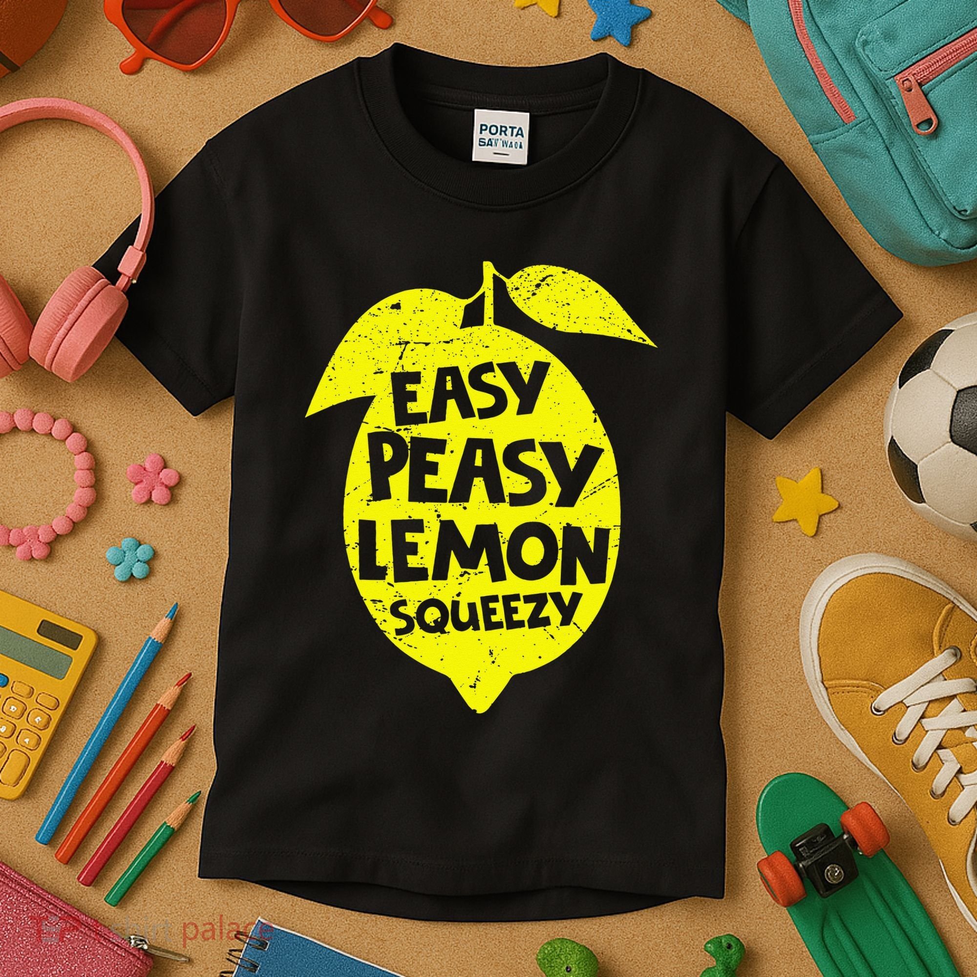 Easy Peasy Lemon Squeezy Funny Lemon Summer Lemonade Kids T-Shirt