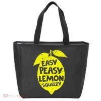 Easy Peasy Lemon Squeezy Funny Lemon Summer Lemonade Tote Bag thumb 0
