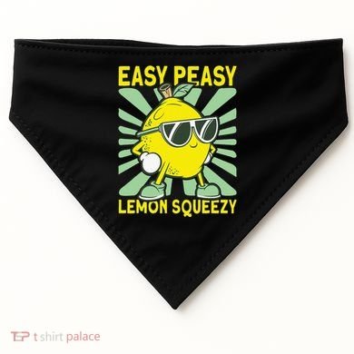Easy Peasy Lemon Squeezy Lemonade Stand Boss USA-Made Doggie Bandana