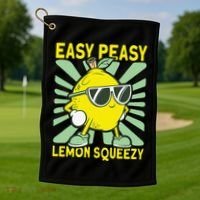 Easy Peasy Lemon Squeezy Lemonade Stand Boss Golf Towel thumb 1