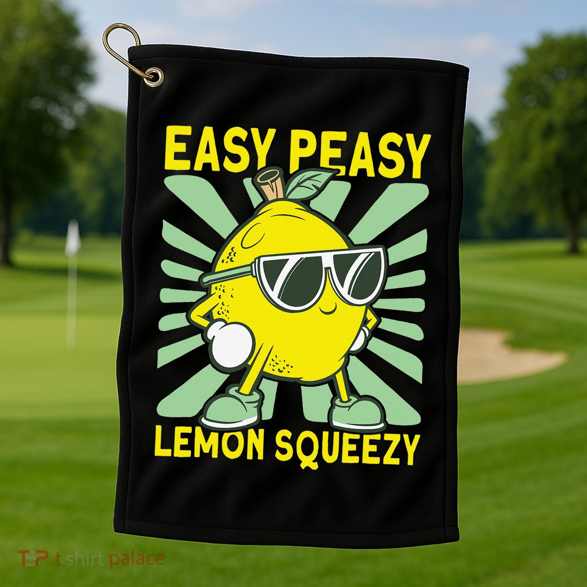 Easy Peasy Lemon Squeezy Lemonade Stand Boss Golf Towel
