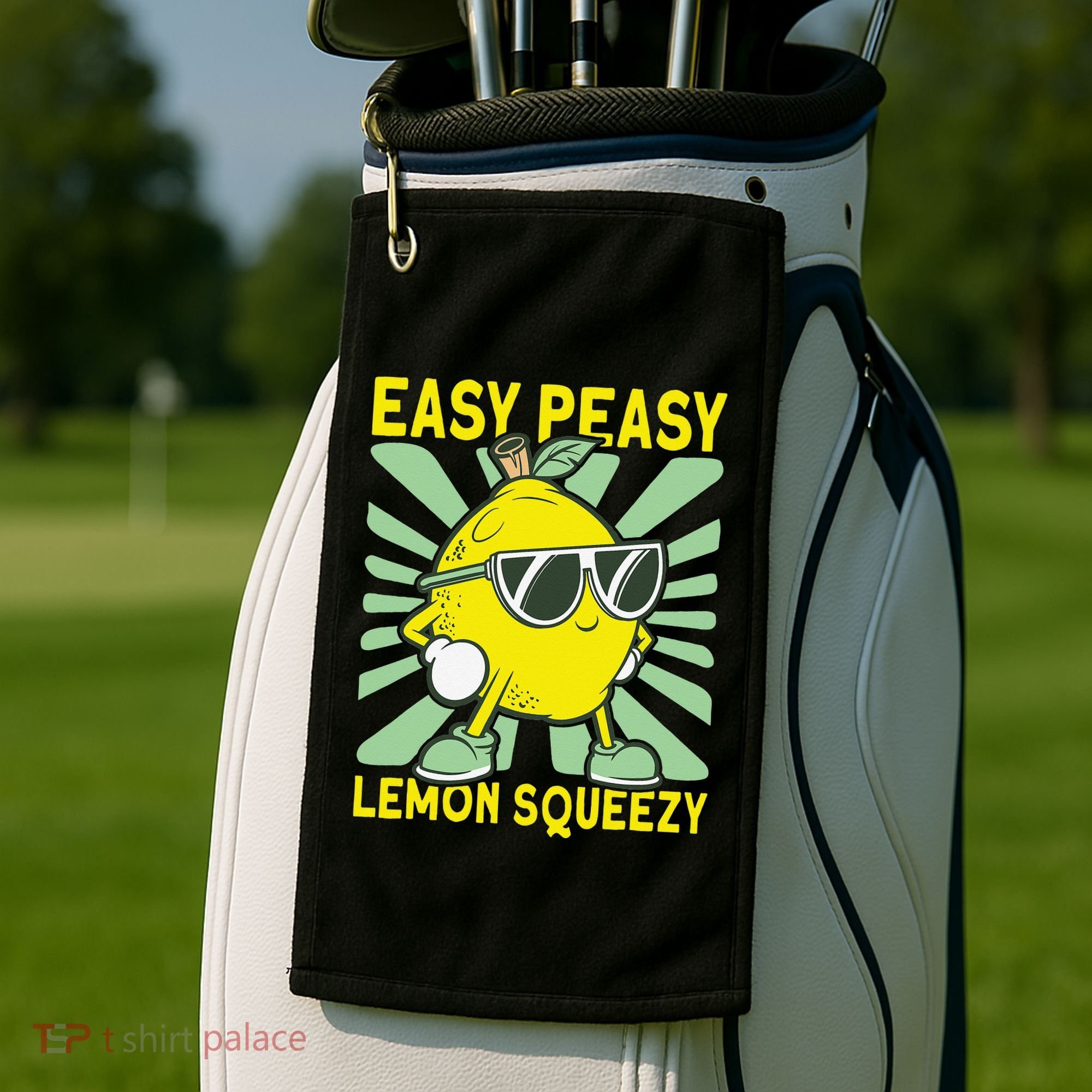 Easy Peasy Lemon Squeezy Lemonade Stand Boss Golf Towel
