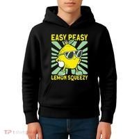 Easy Peasy Lemon Squeezy Lemonade Stand Boss Kids Hoodie thumb 4
