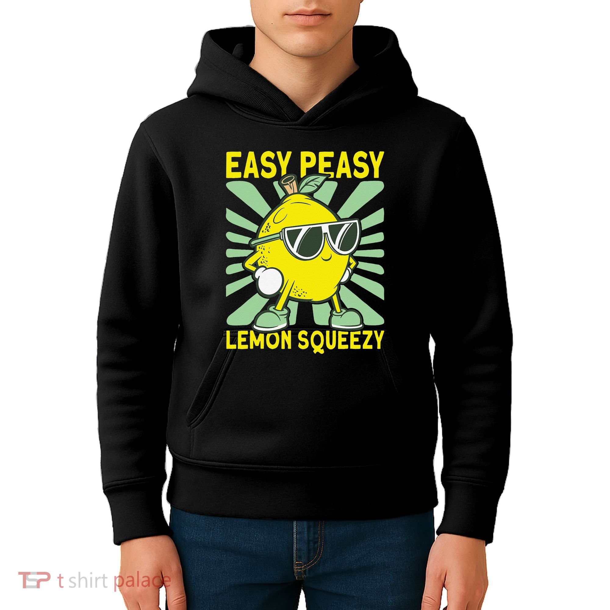 Easy Peasy Lemon Squeezy Lemonade Stand Boss Kids Hoodie