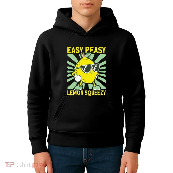 Easy Peasy Lemon Squeezy Lemonade Stand Boss Kids Hoodie