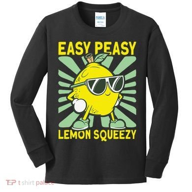 Easy Peasy Lemon Squeezy Lemonade Stand Boss Kids Long Sleeve Shirt