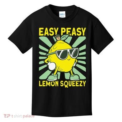 Easy Peasy Lemon Squeezy Lemonade Stand Boss Kids T-Shirt