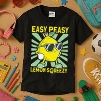 Easy Peasy Lemon Squeezy Lemonade Stand Boss Kids T-Shirt thumb 3