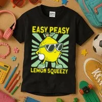 Easy Peasy Lemon Squeezy Lemonade Stand Boss Kids T-Shirt thumb 3