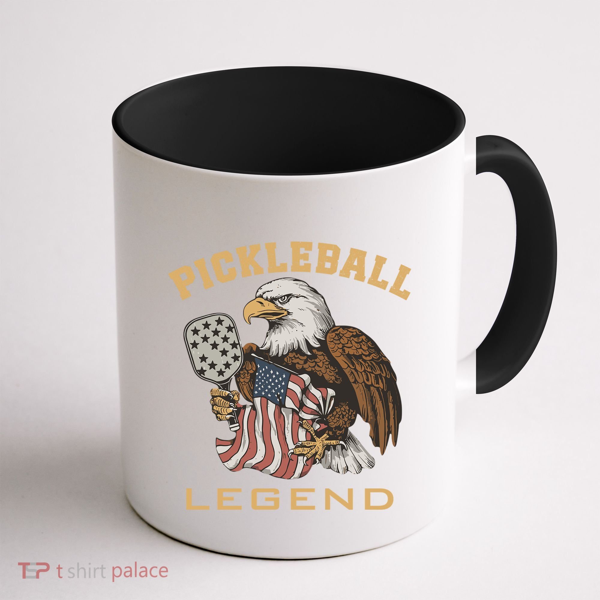 Eagle Paddleball Lover Usa Eagle American Pickleball Player Coffee Mug