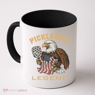 Eagle Paddleball Lover Usa Eagle American Pickleball Player Coffee Mug