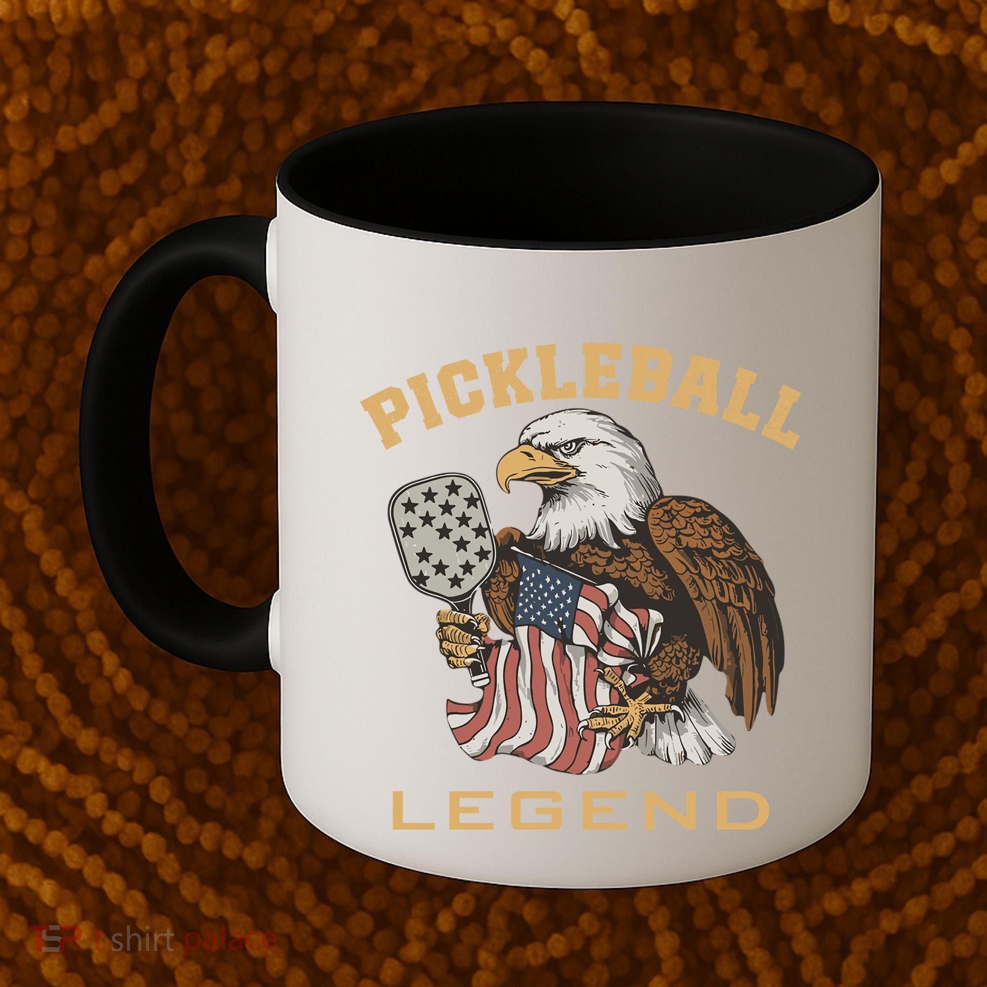 Eagle Paddleball Lover Usa Eagle American Pickleball Player Coffee Mug