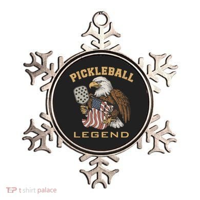 Eagle Paddleball Lover Usa Eagle American Pickleball Player Ornament
