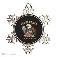 Eagle Paddleball Lover Usa Eagle American Pickleball Player Ornament thumb 0