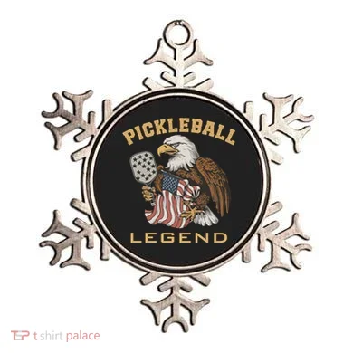 Eagle Paddleball Lover Usa Eagle American Pickleball Player Ornament