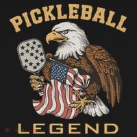 Eagle Paddleball Lover Usa Eagle American Pickleball Player Ornament thumb 1
