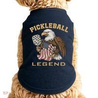 Eagle Paddleball Lover Usa Eagle American Pickleball Player Doggie Tank thumb 0