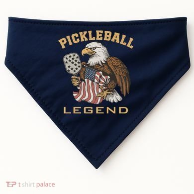 Eagle Paddleball Lover Usa Eagle American Pickleball Player USA-Made Doggie Bandana