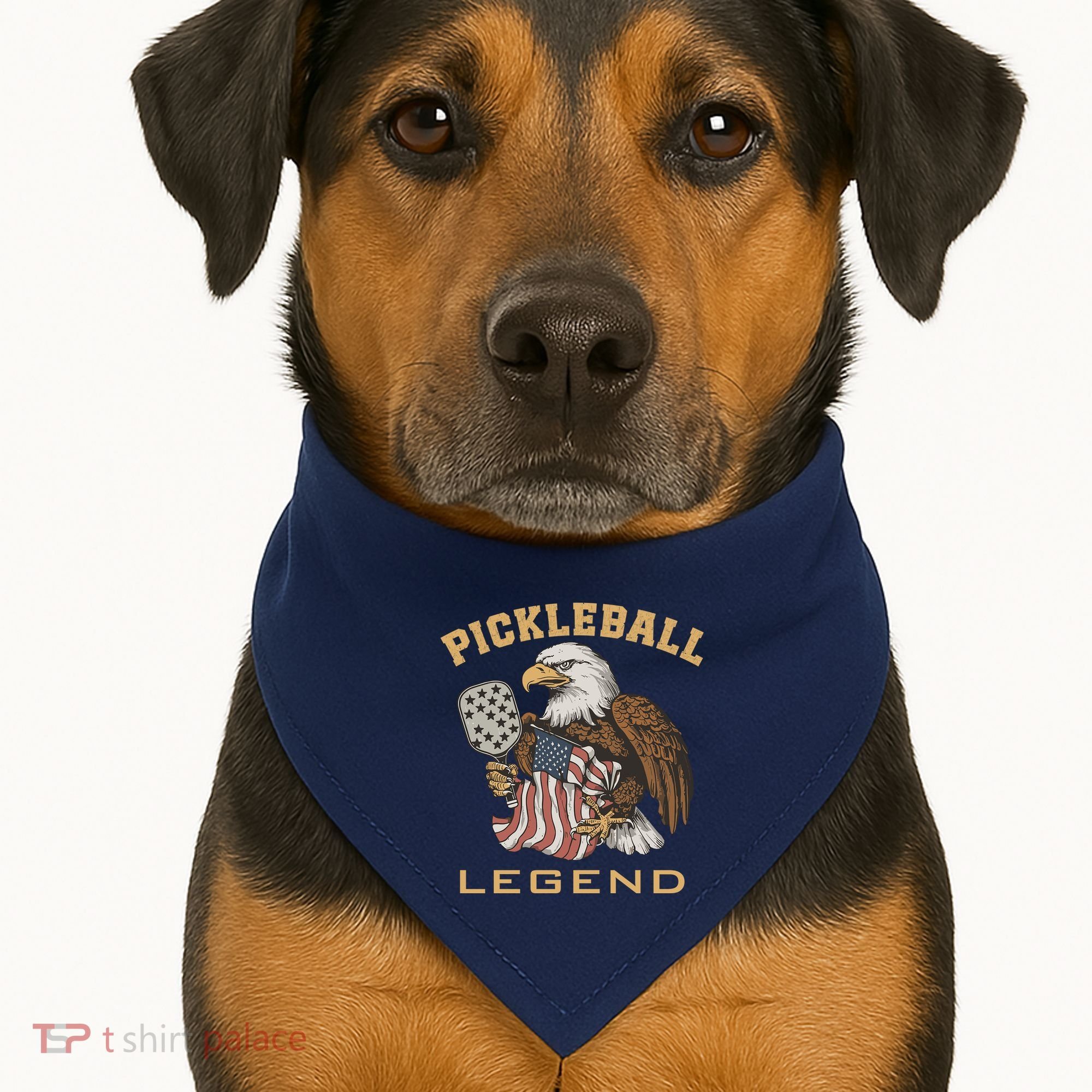Eagle Paddleball Lover Usa Eagle American Pickleball Player USA-Made Doggie Bandana
