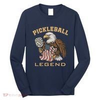 Eagle Paddleball Lover Usa Eagle American Pickleball Player Long Sleeve Shirt thumb 0