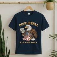 Eagle Paddleball Lover Usa Eagle American Pickleball Player T-Shirt thumb 2
