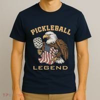 Eagle Paddleball Lover Usa Eagle American Pickleball Player T-Shirt thumb 3