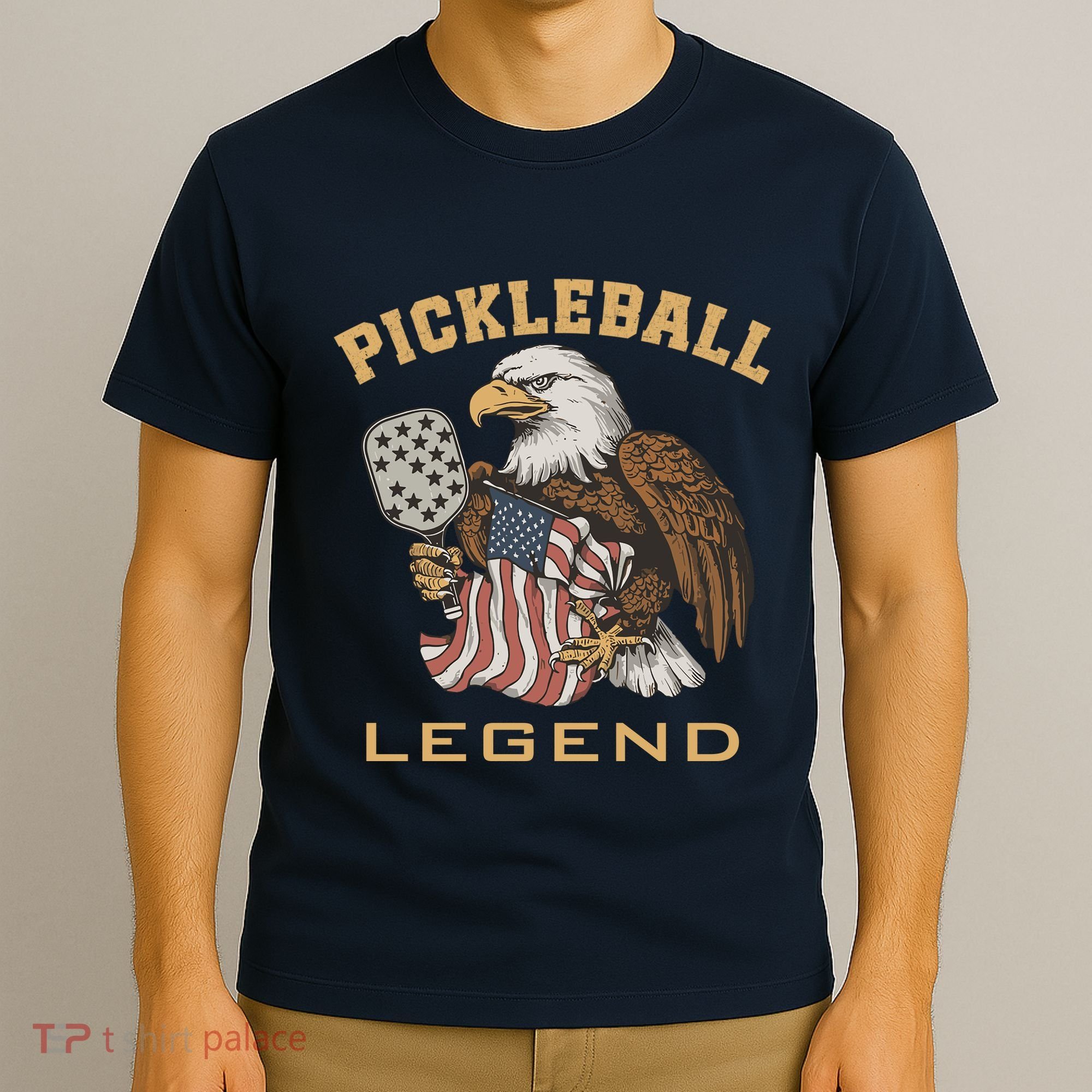 Eagle Paddleball Lover Usa Eagle American Pickleball Player T-Shirt
