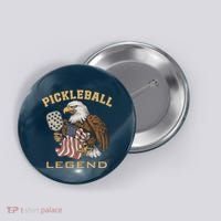 Eagle Paddleball Lover Usa Eagle American Pickleball Player Button thumb 0