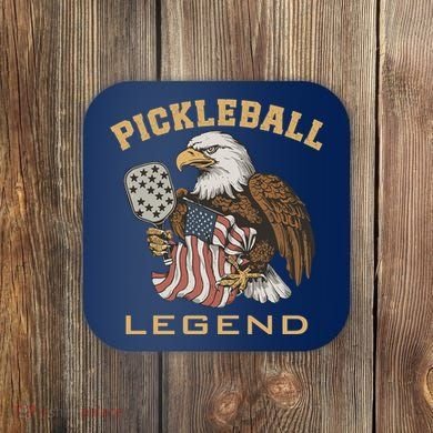 Eagle Paddleball Lover Usa Eagle American Pickleball Player Coaster