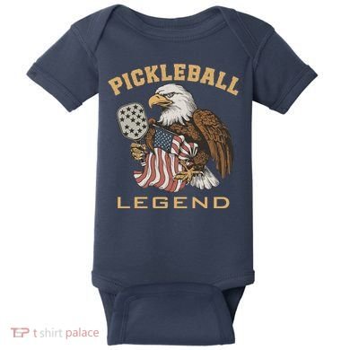 Eagle Paddleball Lover Usa Eagle American Pickleball Player Baby Bodysuit