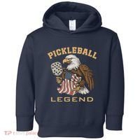 Eagle Paddleball Lover Usa Eagle American Pickleball Player Toddler Hoodie thumb 0