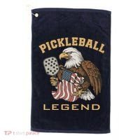 Eagle Paddleball Lover Usa Eagle American Pickleball Player Golf Towel thumb 0
