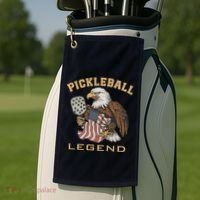 Eagle Paddleball Lover Usa Eagle American Pickleball Player Golf Towel thumb 2