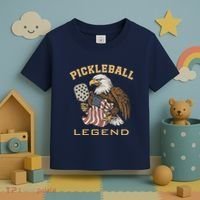Eagle Paddleball Lover Usa Eagle American Pickleball Player Toddler T-Shirt thumb 3