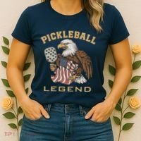Eagle Paddleball Lover Usa Eagle American Pickleball Player Women's T-Shirt thumb 2
