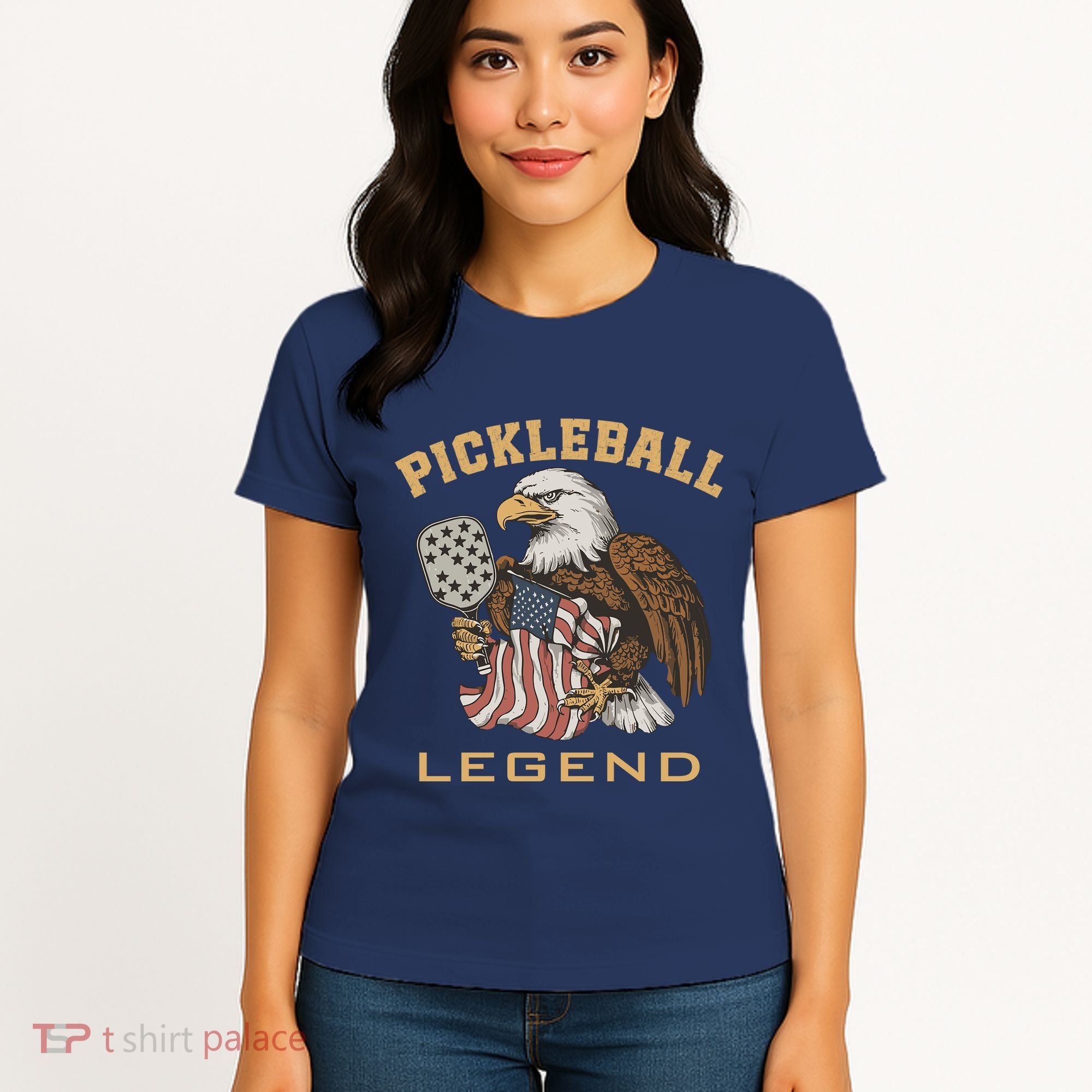 Eagle Paddleball Lover Usa Eagle American Pickleball Player Women's T-Shirt