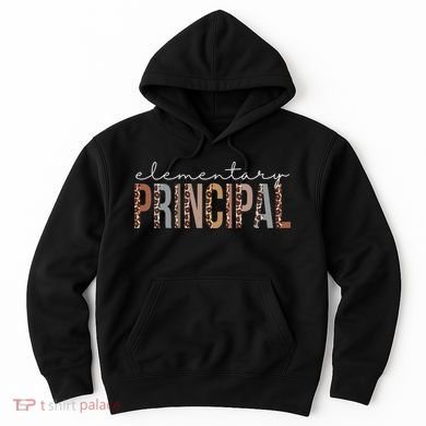 Elementary Principal Leopard Appreciation For Women For Work Hoodie