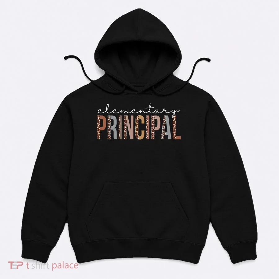 Elementary Principal Leopard Appreciation For Women For Work Hoodie