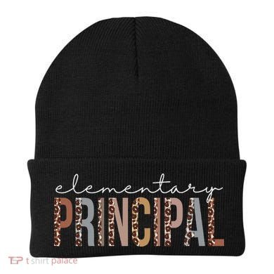 Elementary Principal Leopard Appreciation For Women For Work Beanie