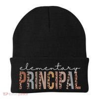 Elementary Principal Leopard Appreciation For Women For Work Beanie thumb 0