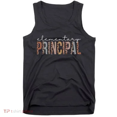Elementary Principal Leopard Appreciation For Women For Work Tank Top