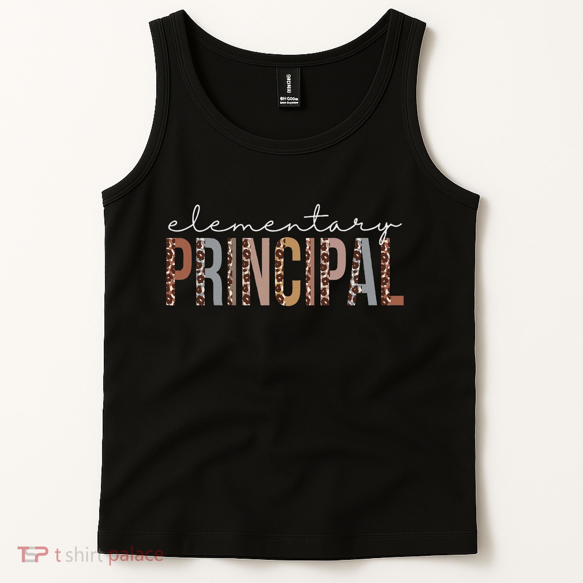 Elementary Principal Leopard Appreciation For Women For Work Tank Top