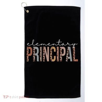 Elementary Principal Leopard Appreciation For Women For Work Golf Towel